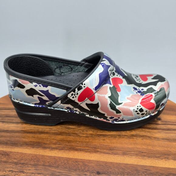 Dansko Shoes Women's 6.5 36 Multicolor Patent Leather Professional Work Clogs - Picture 2 of 7